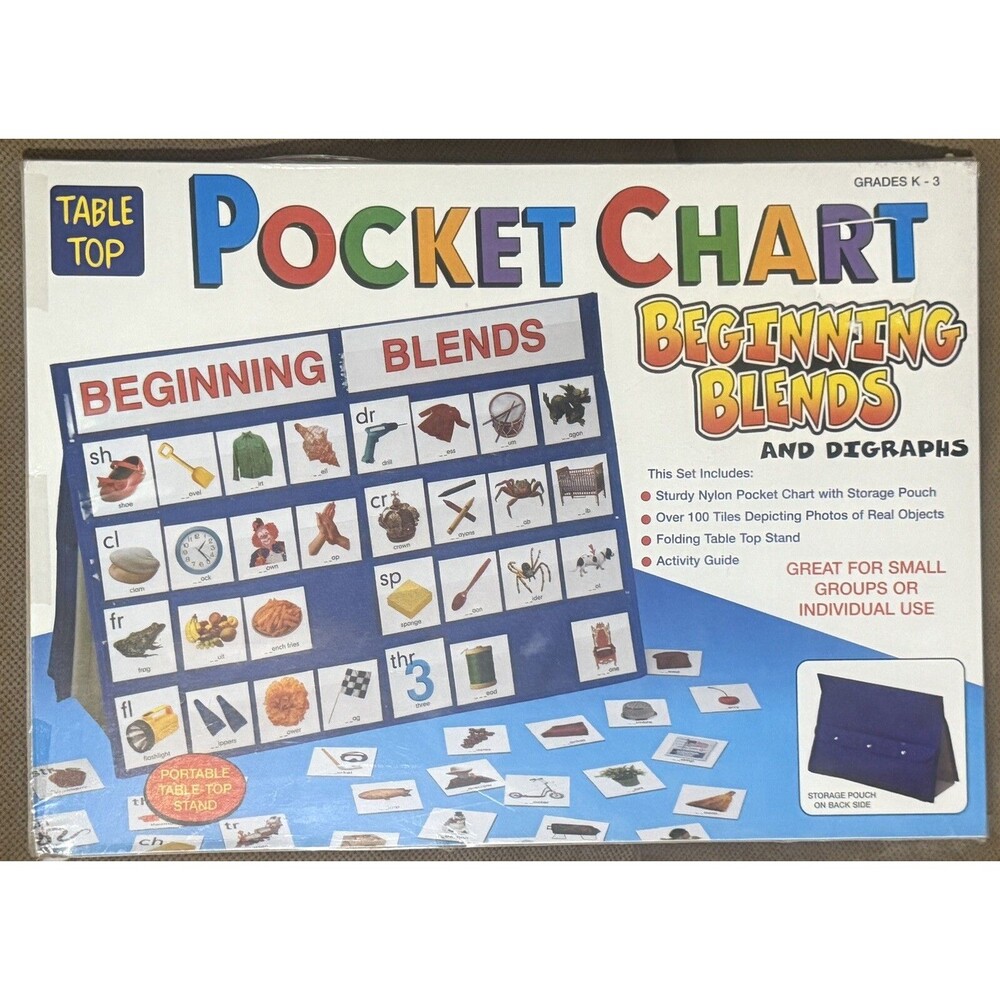 Table Top Pocket Chart Beginning Blends & Digraphs * Grades K-3 * Brand New
